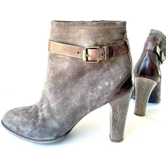 N.D.C.‎ Suede Ankle Boot Women’s 6.5/EU 37 Grey Western Boho Handmade Spain Fall - Picture 2 of 14